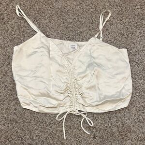 Wilfred Elegant Cream Ruched Women's Top